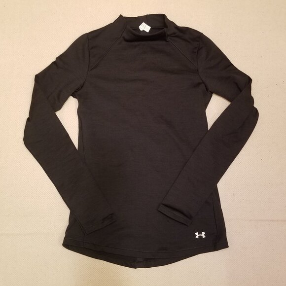 Under Armour Women's Size XS Cold Gear Fitted Black Thermal Base Layer Mock - Picture 1 of 6